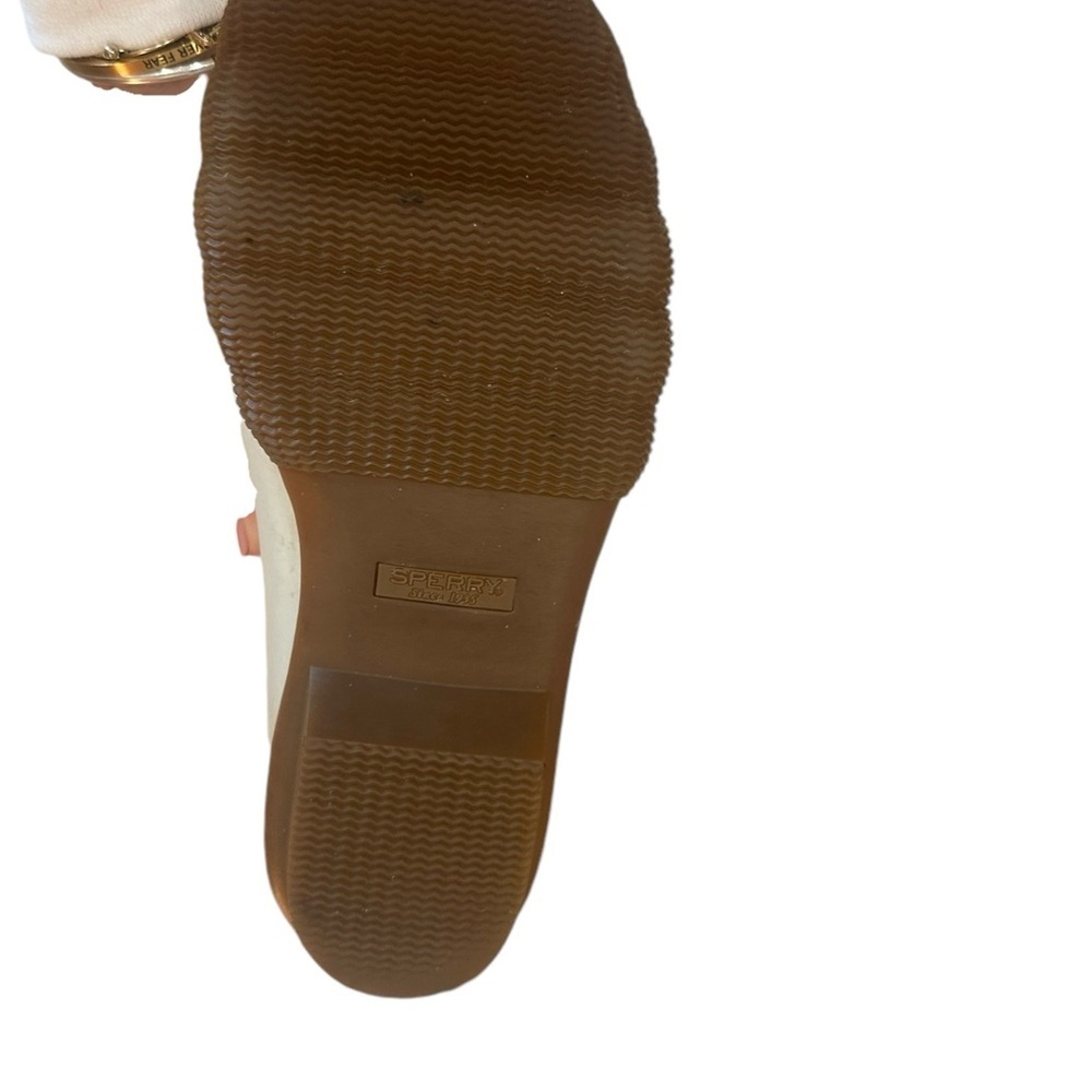 Sperry Women's Waterproof Saltwater Ivory Boots Size 5.5 - Picture 5 of 6